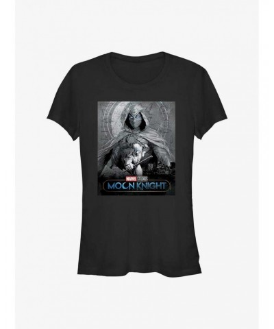 Marvel Moon Knight Portrait Girls T-Shirt $6.37 T-Shirts