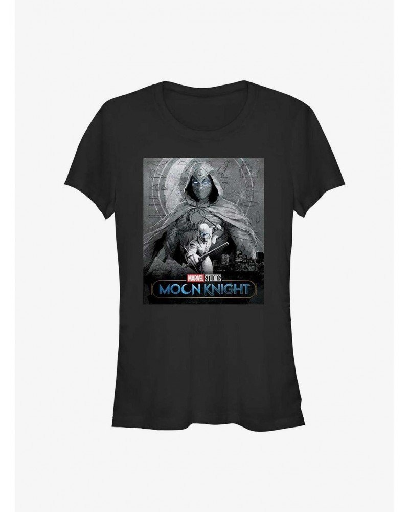 Marvel Moon Knight Portrait Girls T-Shirt $6.37 T-Shirts