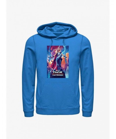 Marvel Thor: Love and Thunder Mighty Thor Movie Poster Hoodie $17.60 Hoodies