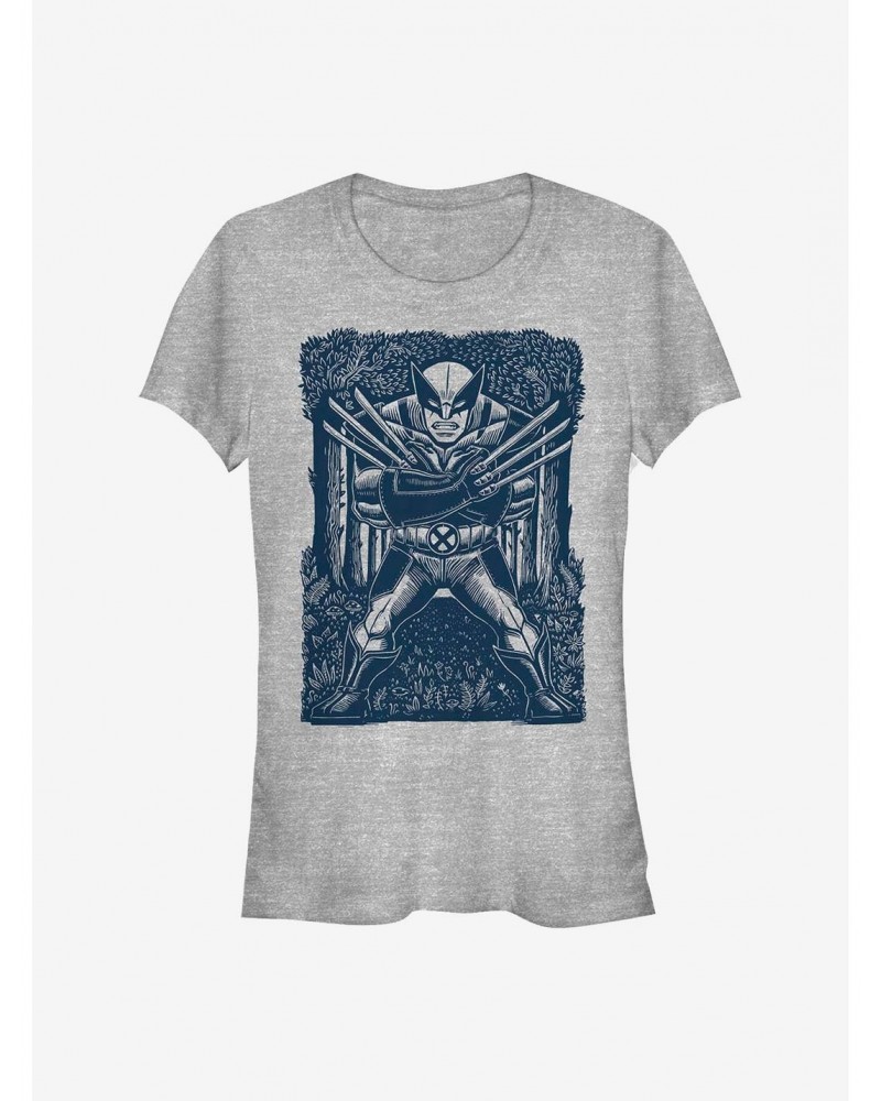 Marvel Wolverine Stencil Girls T-Shirt $6.18 T-Shirts