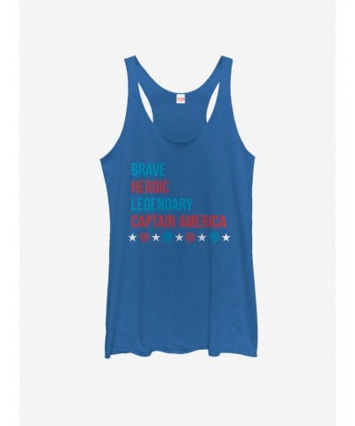 Marvel Captain America Captain Stacked Type Girls Tank $8.50 Tanks