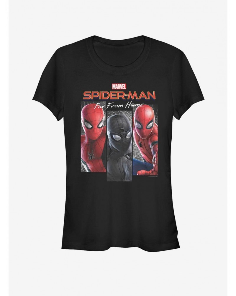 Marvel Spider-Man Far From Home Spider Panel Girls T-Shirt $7.57 T-Shirts