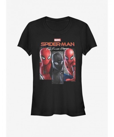 Marvel Spider-Man Far From Home Spider Panel Girls T-Shirt $7.57 T-Shirts